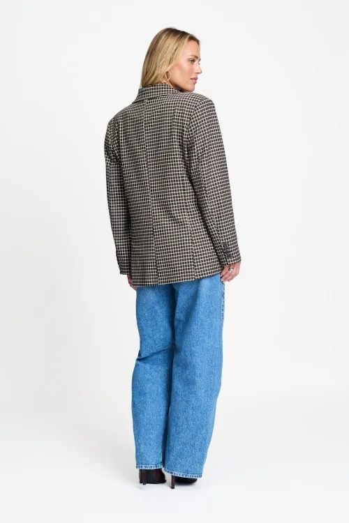 BLAZER - Laurie Bow Check Brown - Bruin - Afbeelding 4