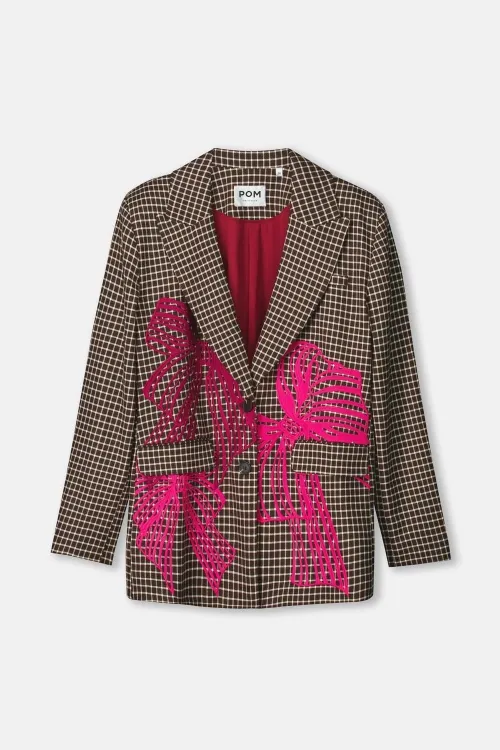 BLAZER - Laurie Bow Check Brown - Bruin - Afbeelding 5
