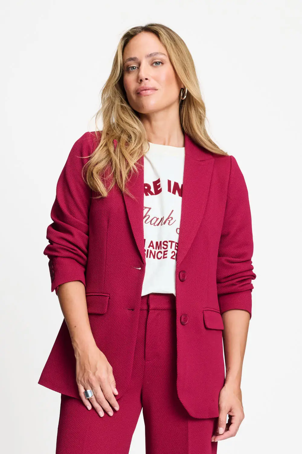 BLAZER - Chloe Burgundy Red - Rood