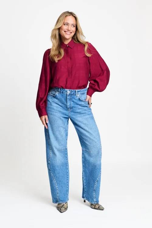 BLOUSE - Ivy Burgundy Red - Rood