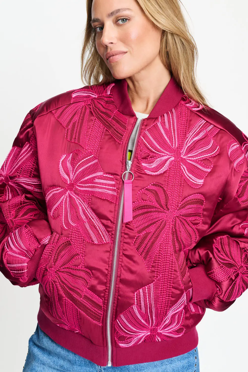 JACKET - Ashley Embroidery Bows - Rood - Afbeelding 3