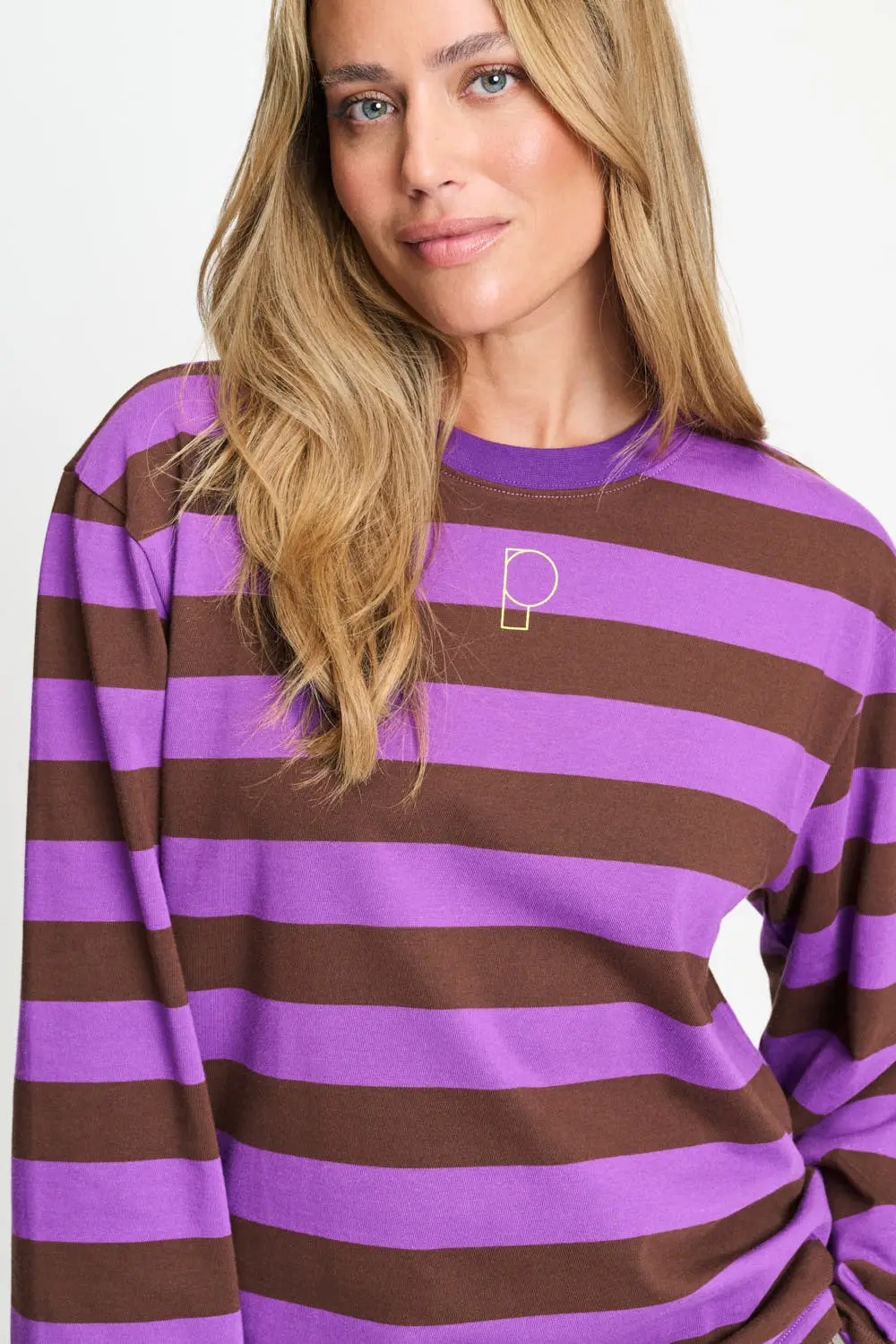 LONGSLEEVE - Joy Striped Brown Purple - Multi color - Afbeelding 3