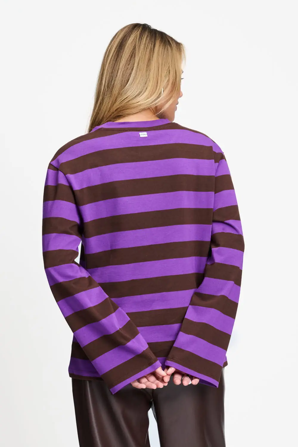LONGSLEEVE - Joy Striped Brown Purple - Multi color - Afbeelding 4
