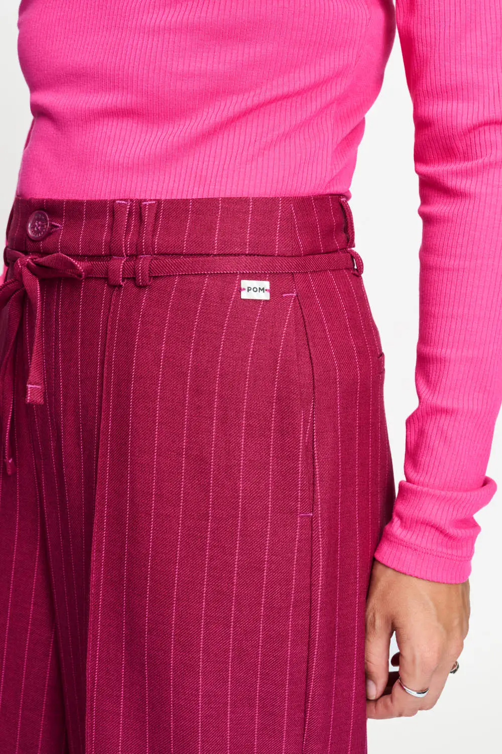 PANTS - Jess Striped Burgundy Red - Rood - Afbeelding 6