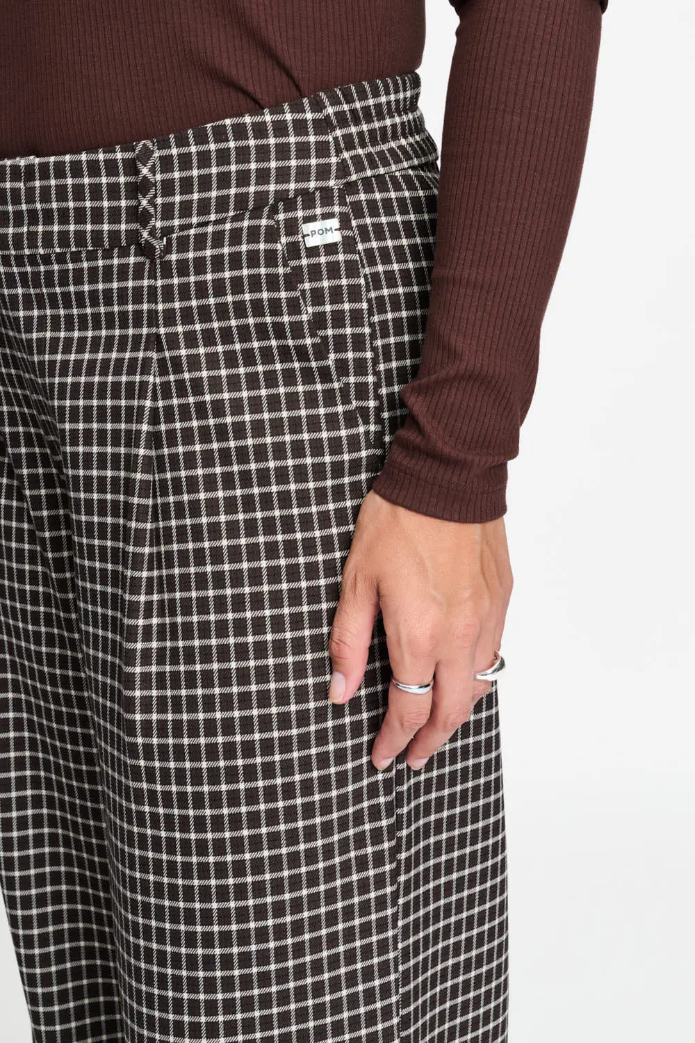 PANTS - Charlie Check Brown - Bruin - Afbeelding 5