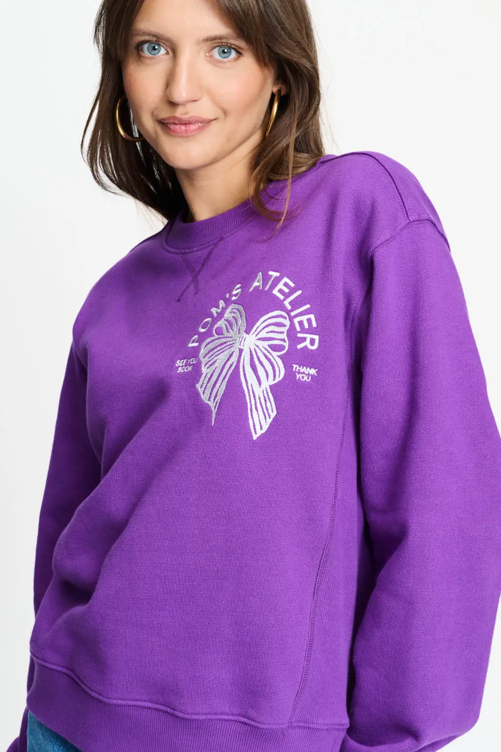 SWEATER - Sascha POM's Atelier - Paars - Afbeelding 3