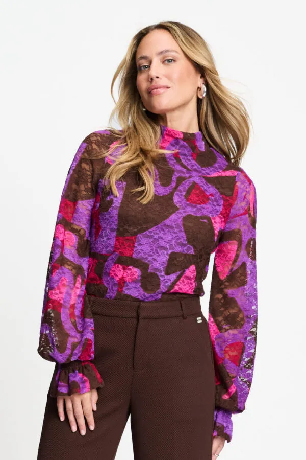 TURTLENECK - Ruby Lace Colourful Bows - Multi color