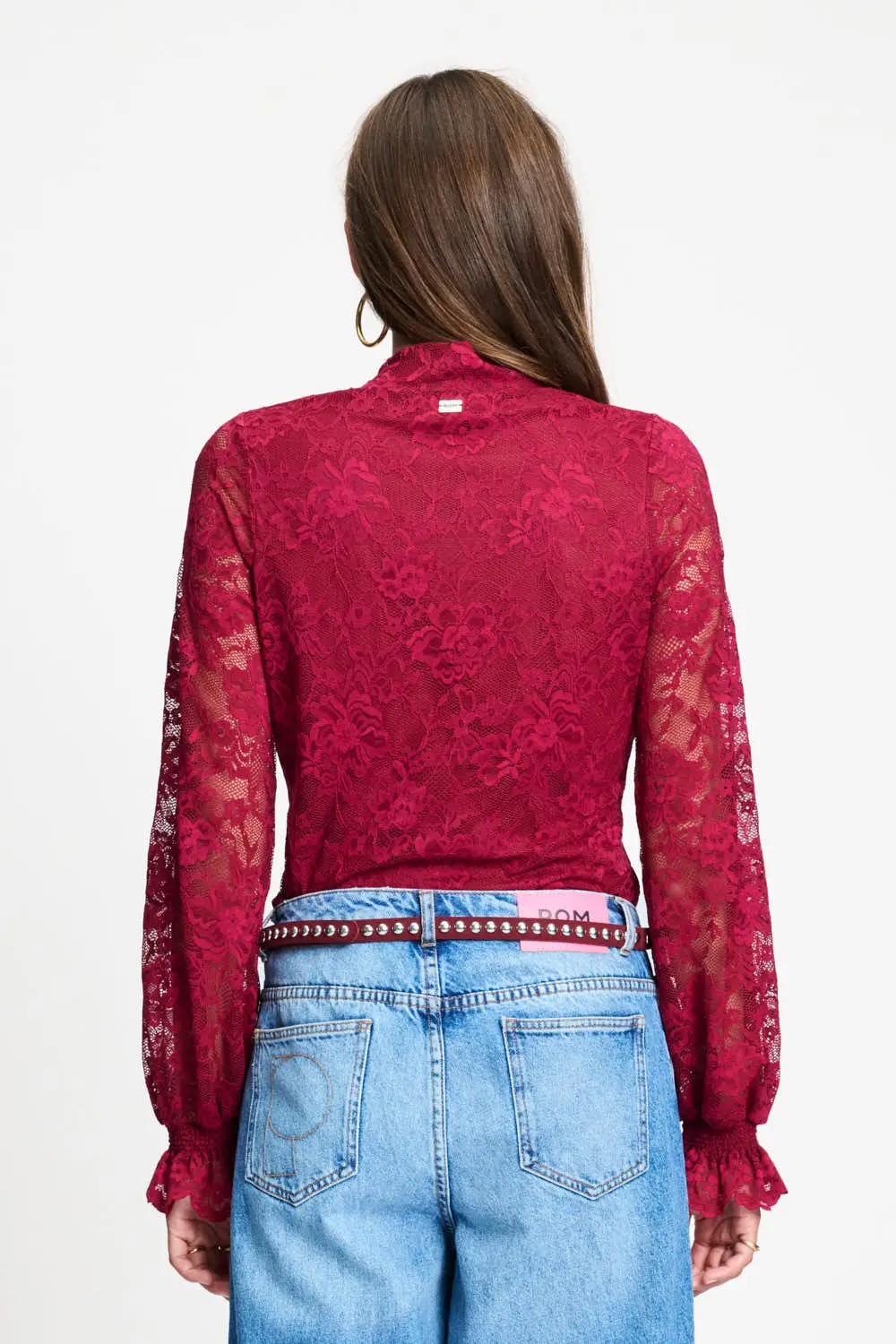 TURTLENECK - Ruby Lace Burgundy Red - Rood - Afbeelding 2