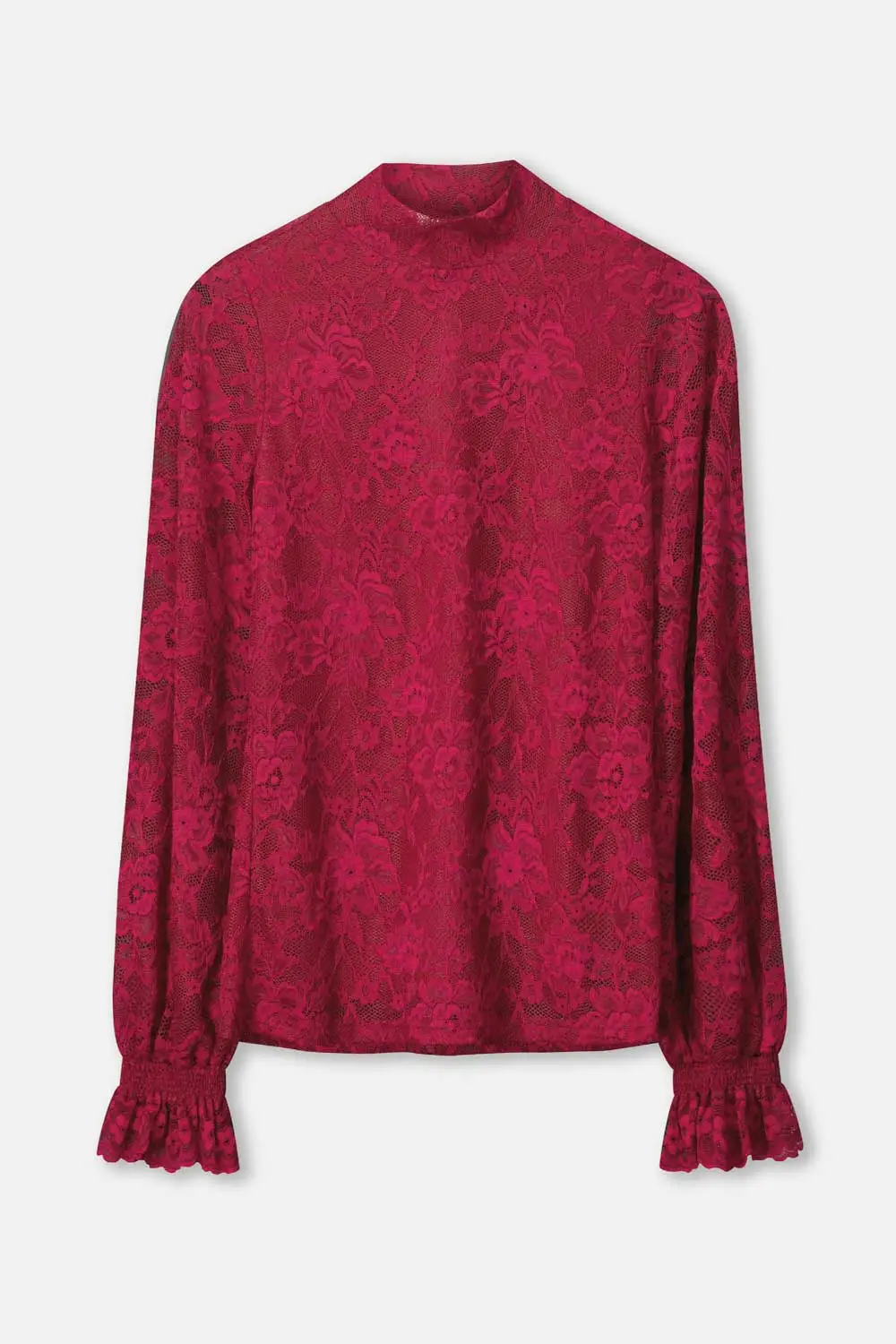 TURTLENECK - Ruby Lace Burgundy Red - Rood - Afbeelding 6