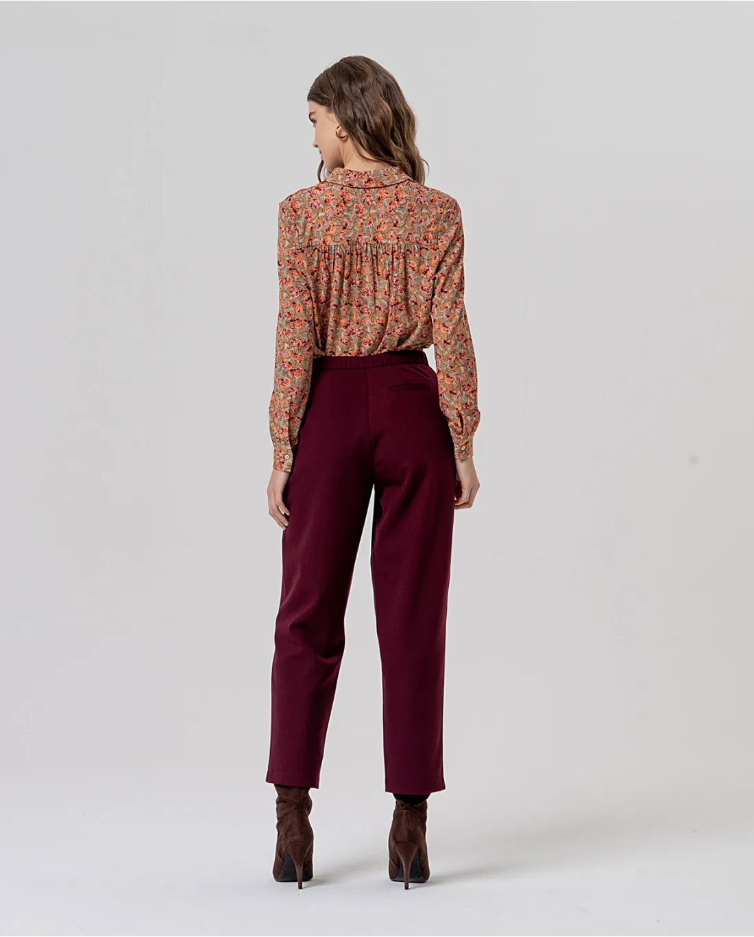 Straight Chino Style Pants - Maroon - Afbeelding 2