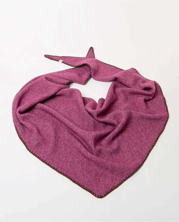 Knitted Bandana with Scallop - Roze