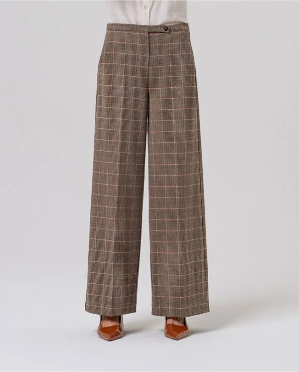 Wide Trousers with Narrow Waist - Camel