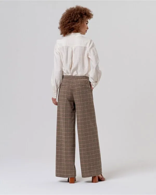 Wide Trousers with Narrow Waist - Camel