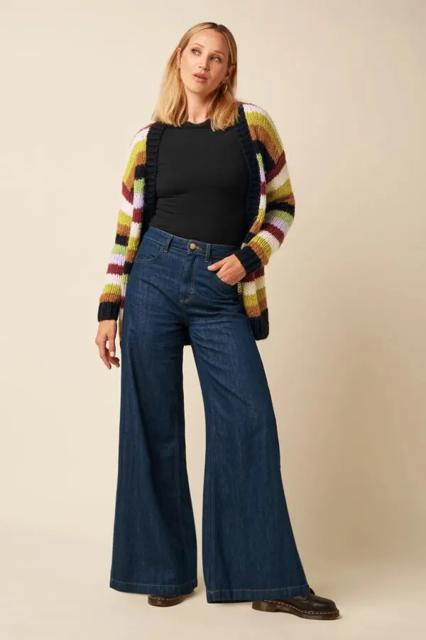 Cardi Oversize Campo Knit Stripe - Multi color