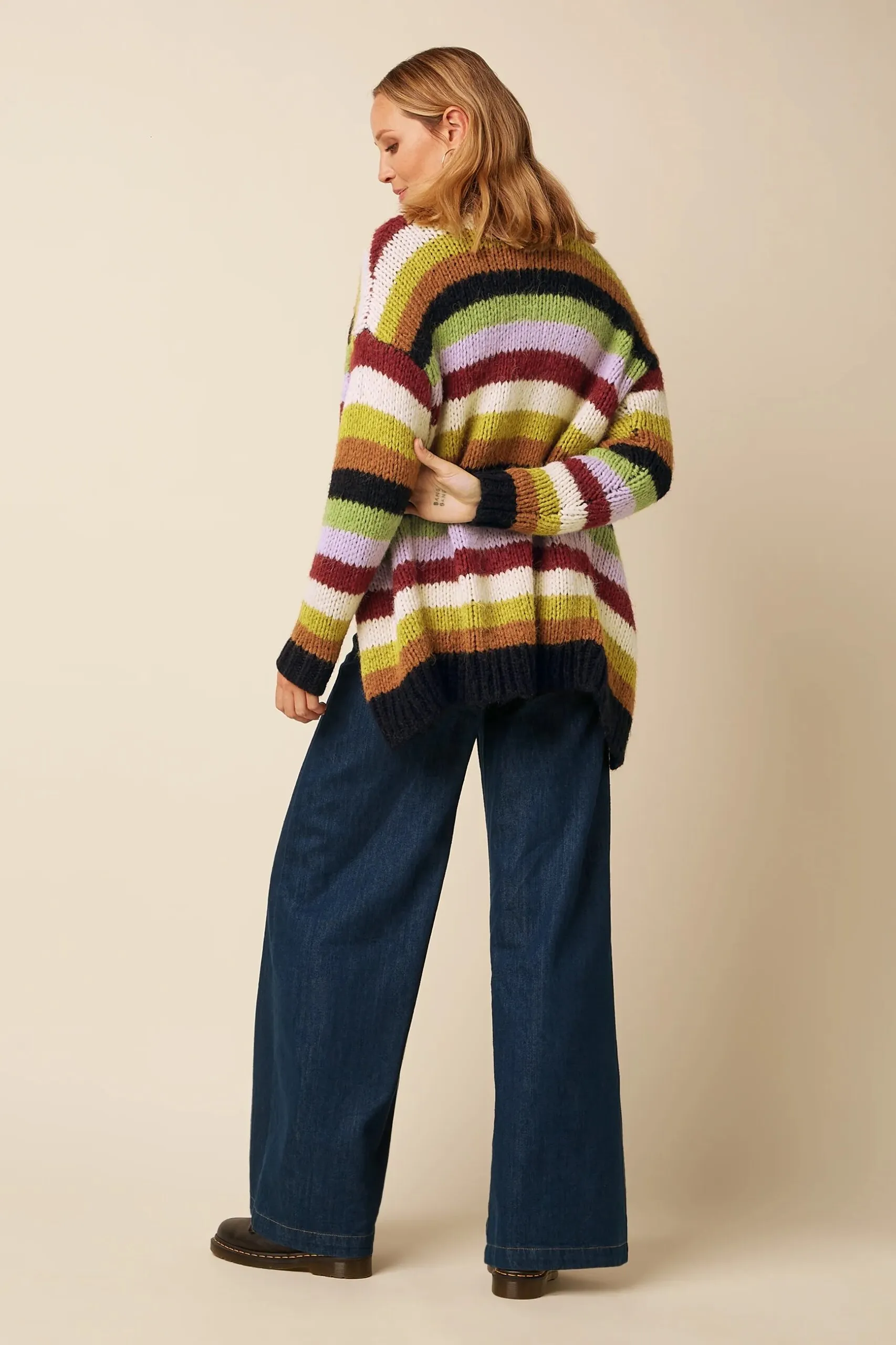 Cardi Oversize Campo Knit Stripe - Multi color - Afbeelding 3