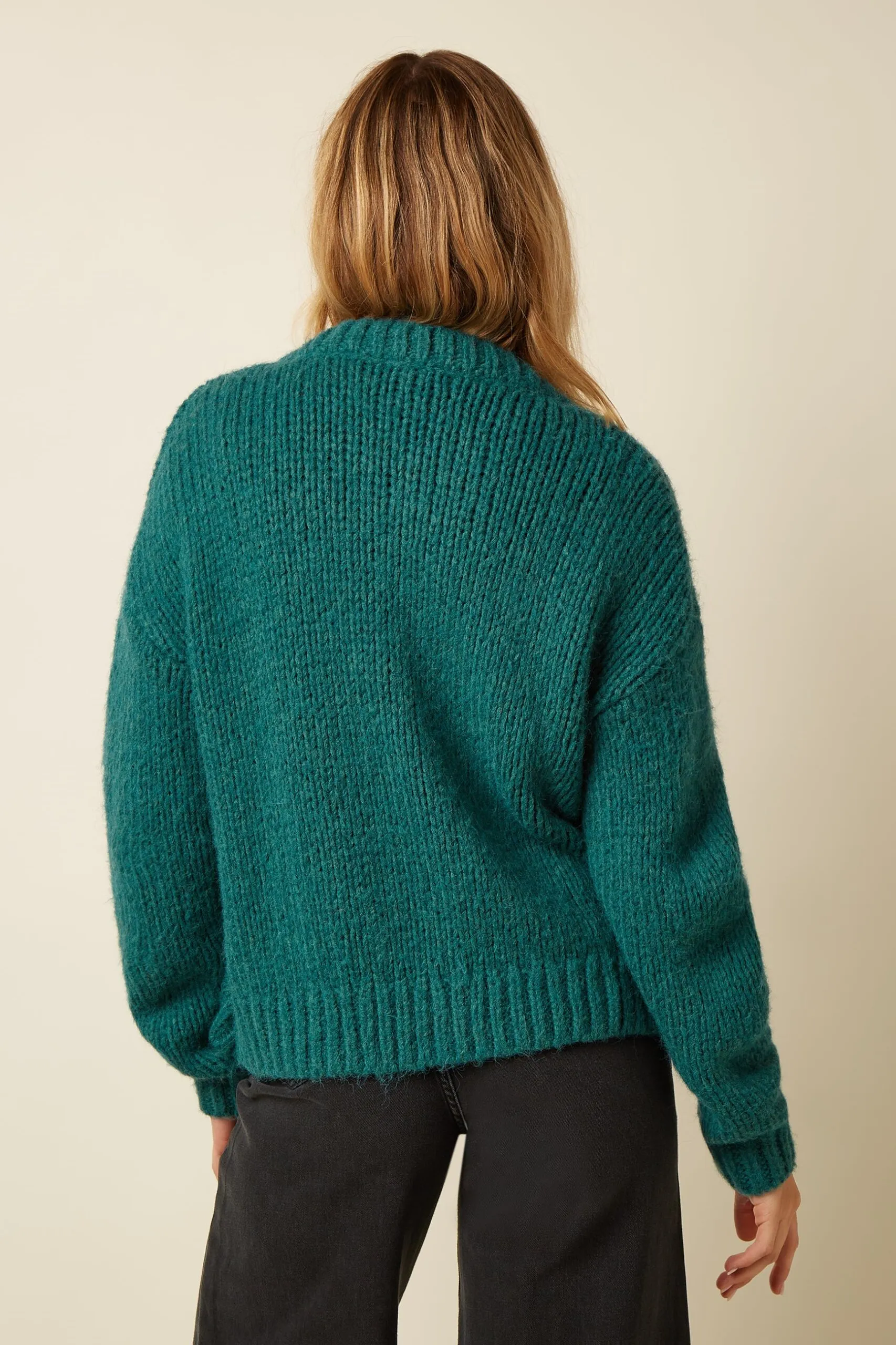 Cardi Oversize Short Campo Knit - Antique Green - Afbeelding 2