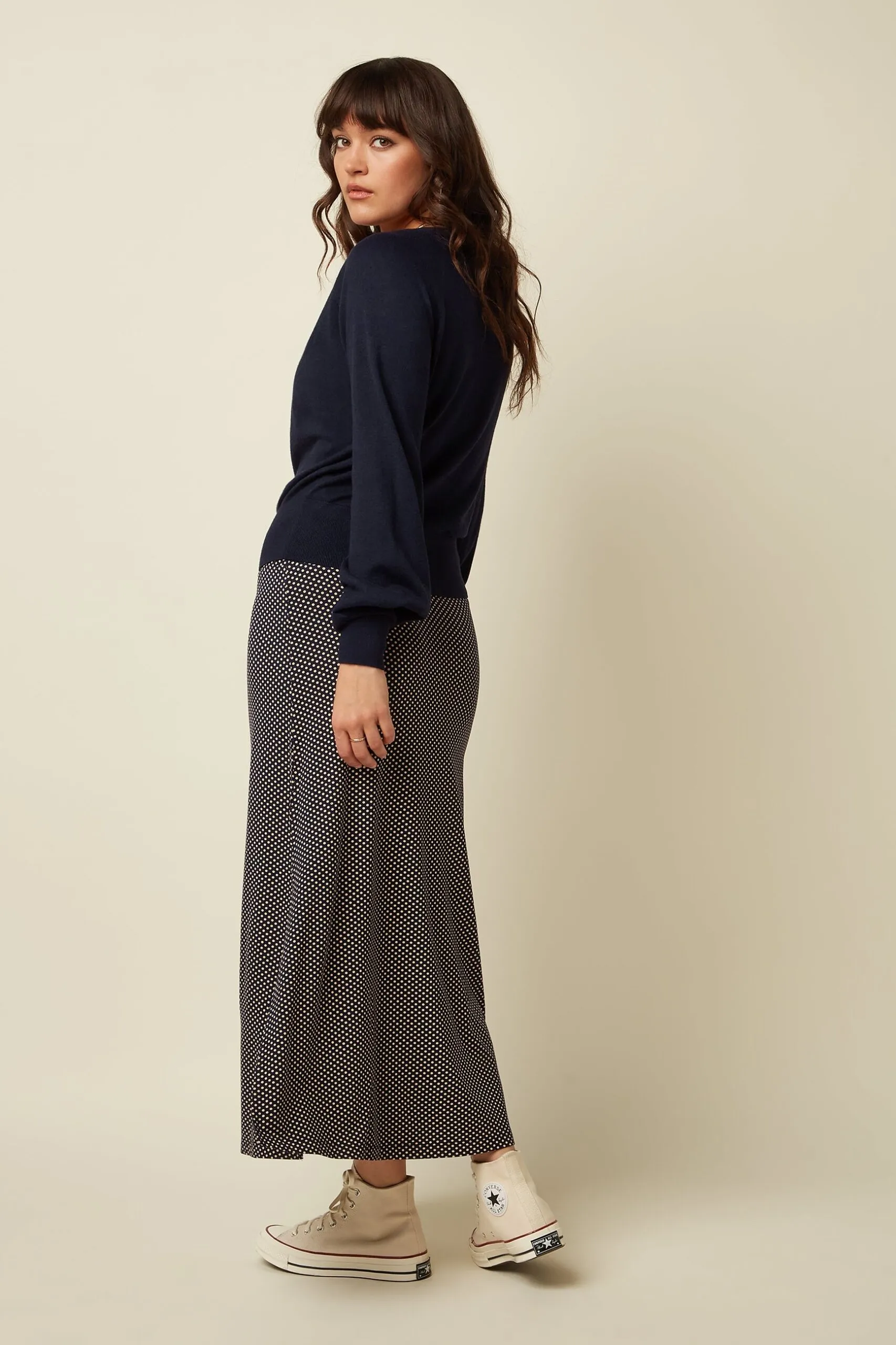 Cardi V Raglan Cocoon - Blauw - Afbeelding 3