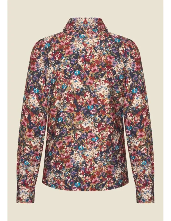 Classic Blouse Fleurs Marine Viscose - Multi color