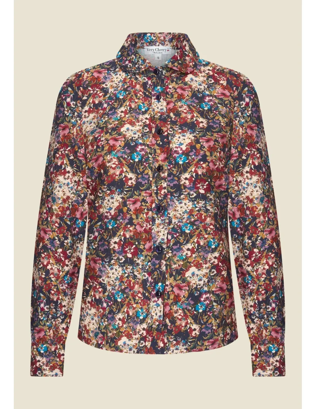 Classic Blouse Fleurs Marine Viscose - Multi color - Afbeelding 3