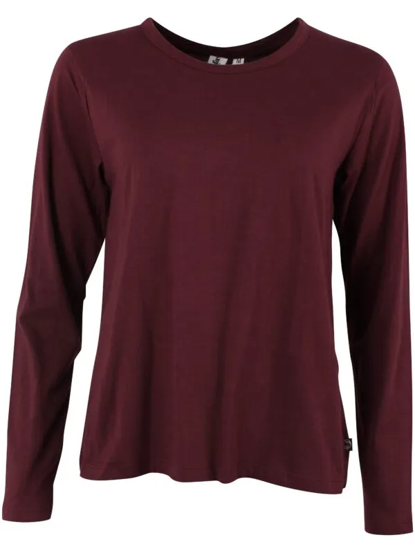 Danebasic Merry LS Tee - Dark wine
