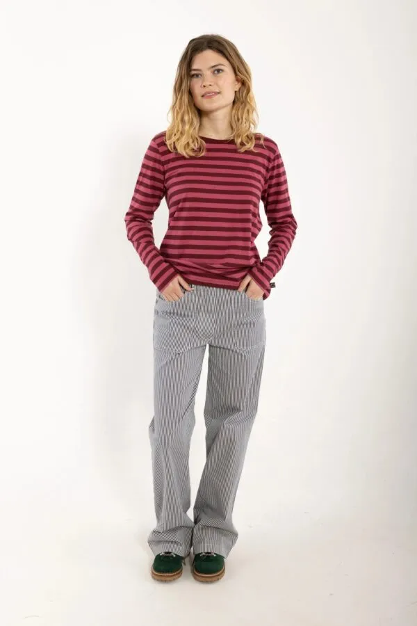 Danebasic Merry LS Tee - Dark Cherry/Berry Compote