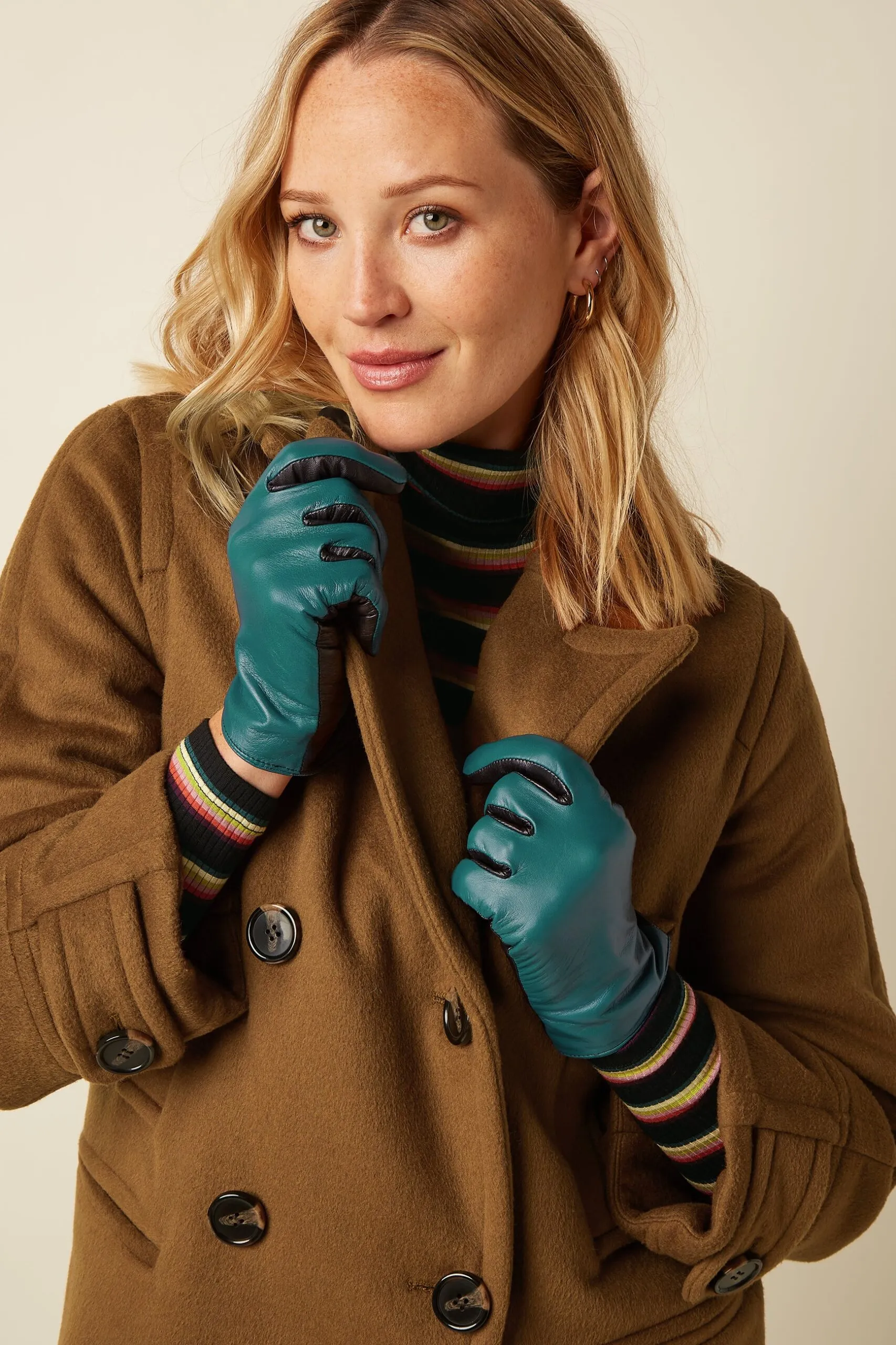 Leather Gloves - Dragonfly green - Afbeelding 2