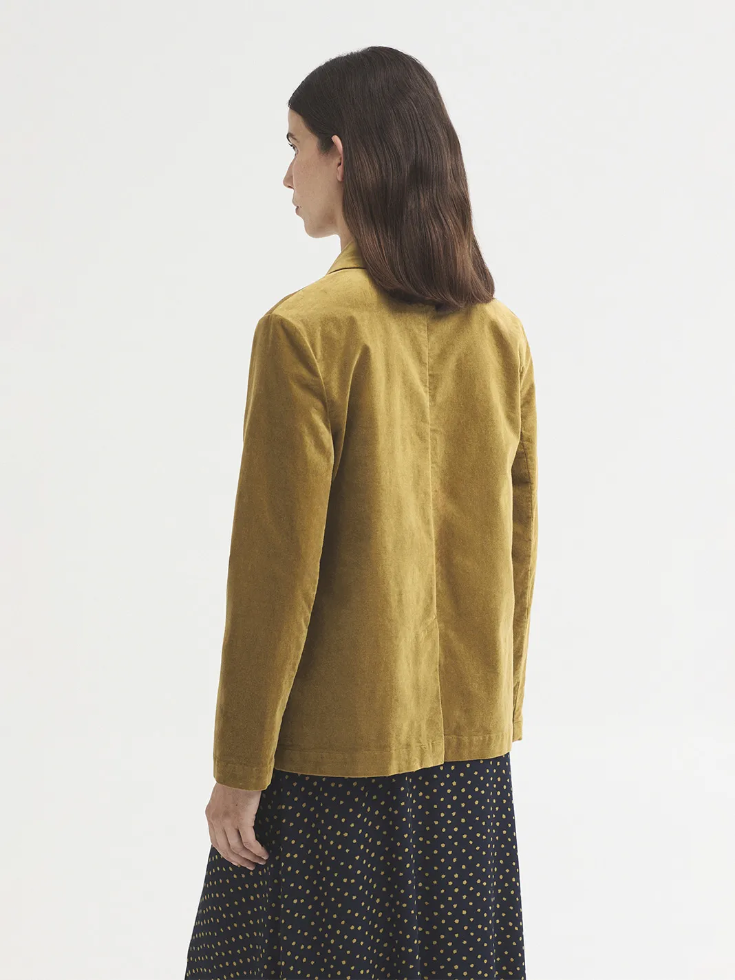Plain corduroy blazer - Khaki green - Afbeelding 5
