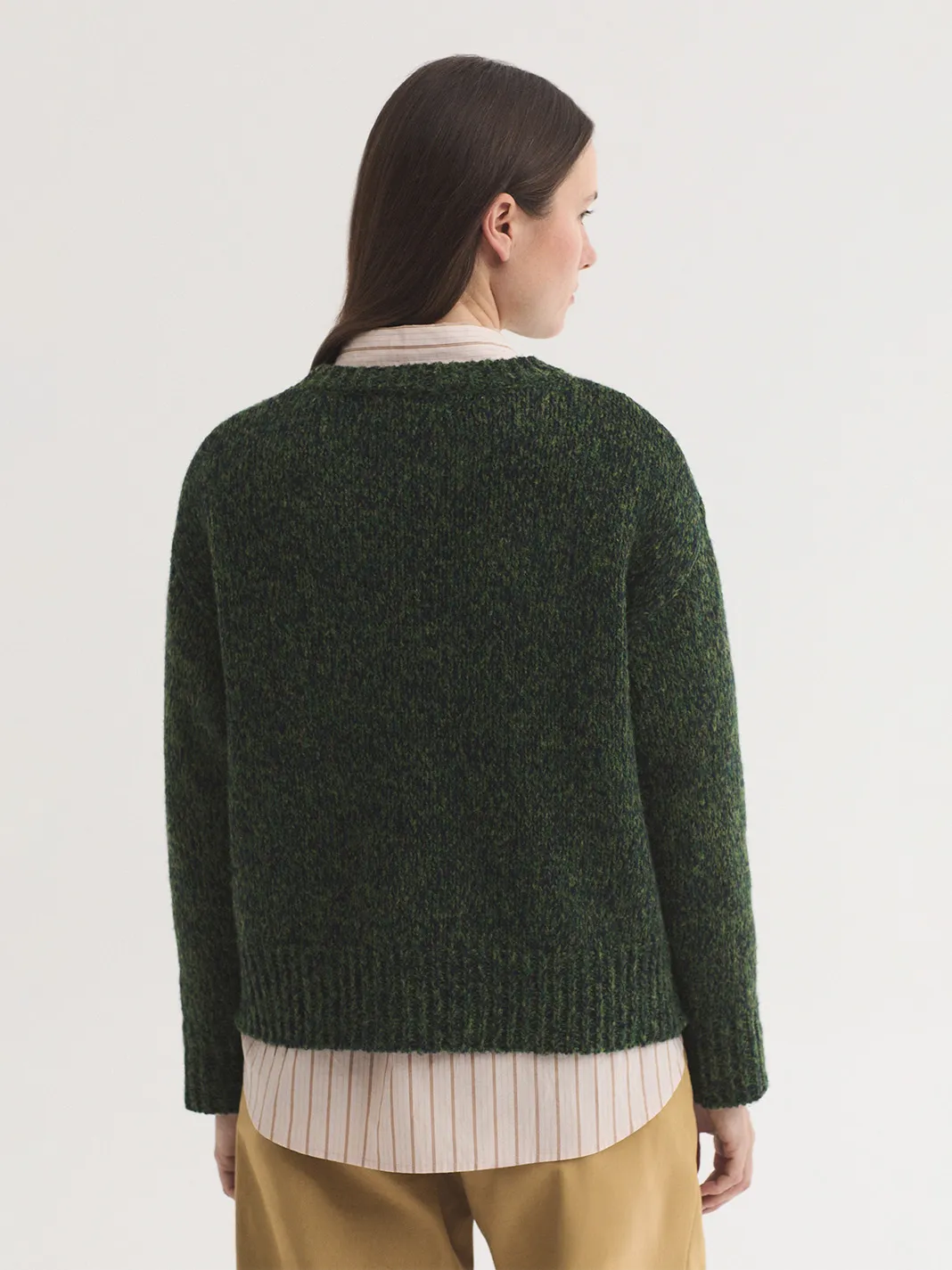 Heathered wool dog sweater - Groen - Afbeelding 3