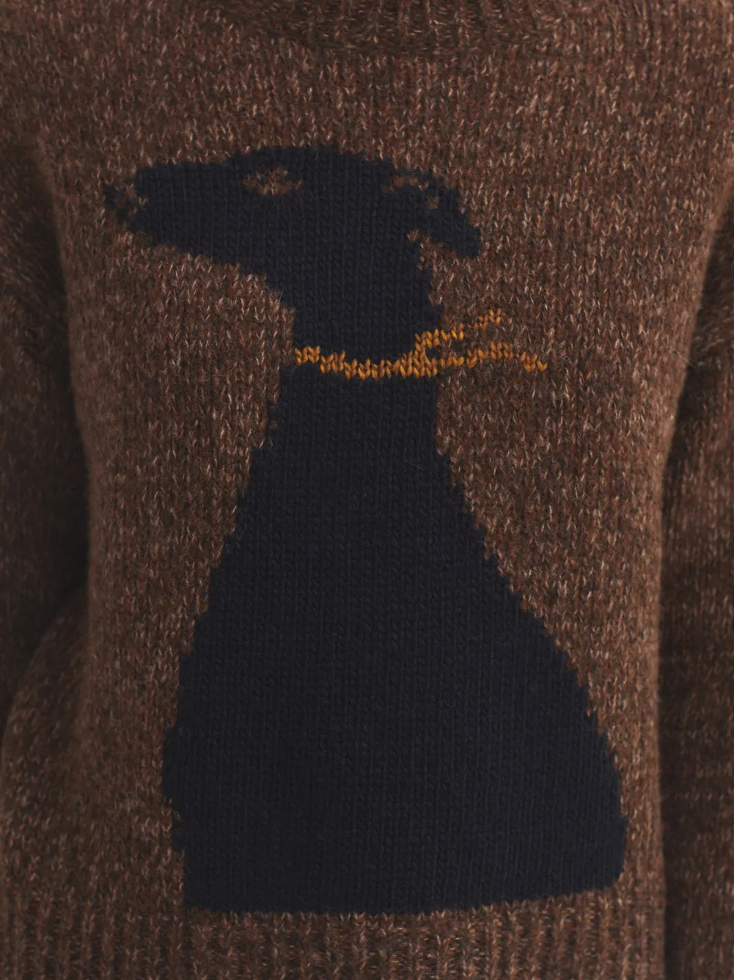 Heathered wool dog sweater - Bruin - Afbeelding 2