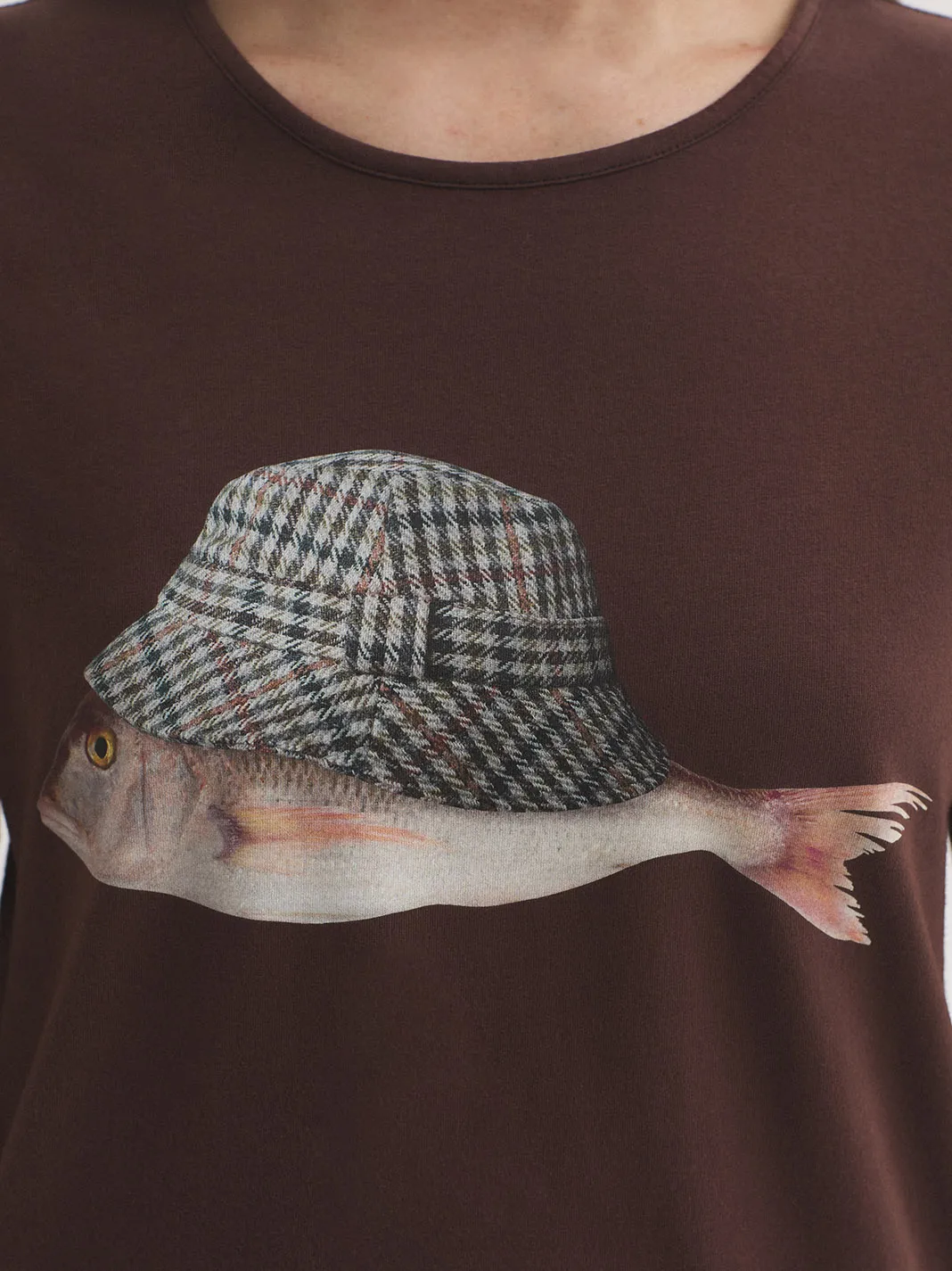 Overdyed T-shirt Wool Cap Fish - plum - Afbeelding 2