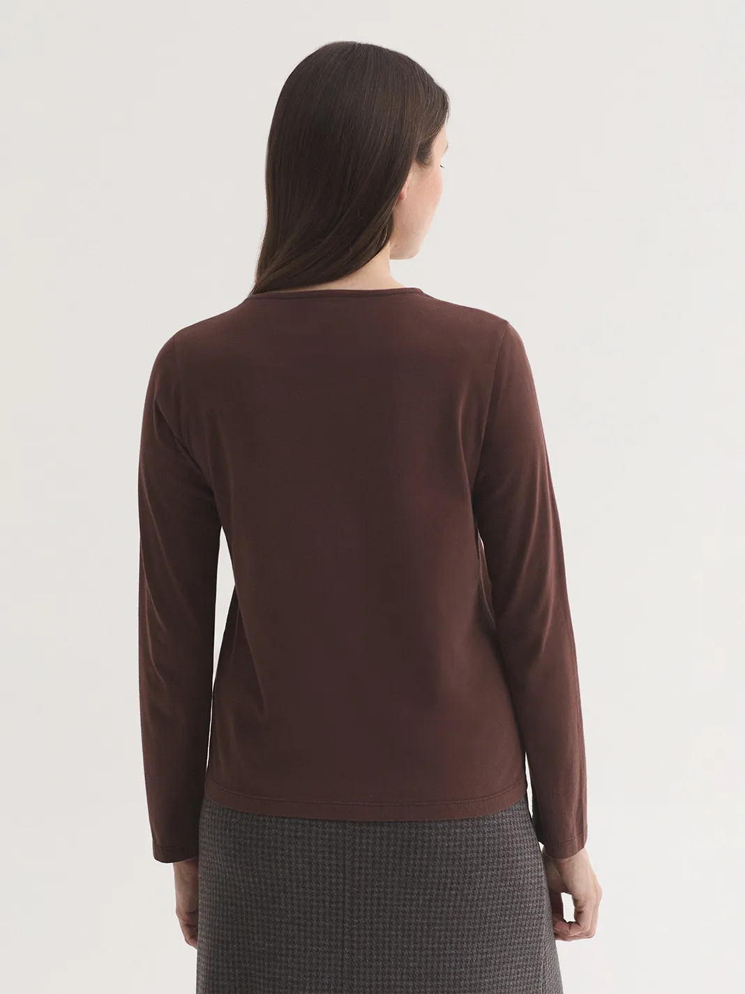 Overdyed T-shirt Wool Cap Fish - plum - Afbeelding 3