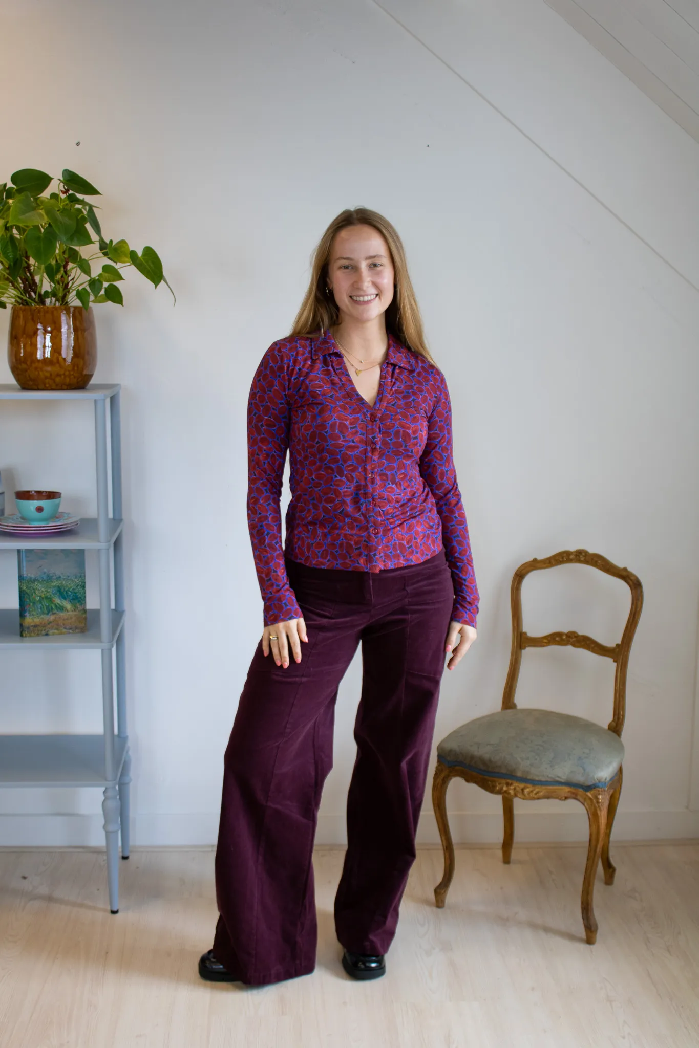 Nottingham Blouse - Donkerrood - Afbeelding 4