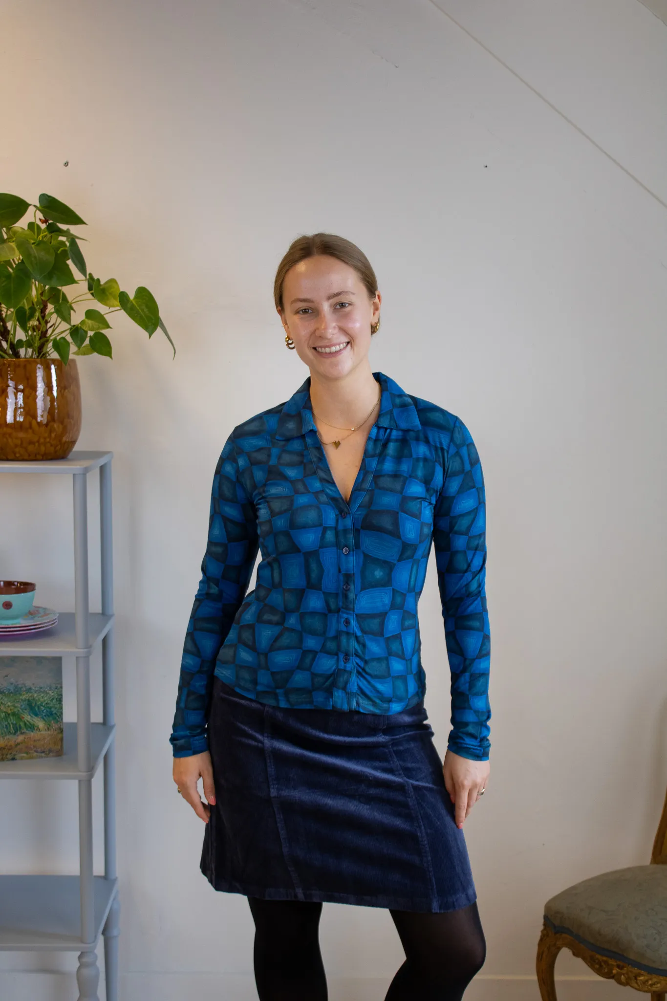 Nottingham Blouse - Petrol Blue - Afbeelding 3