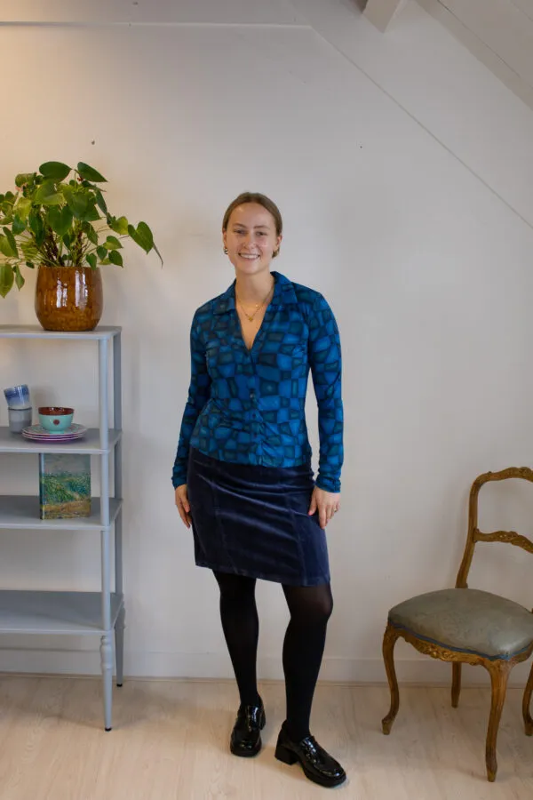 Nottingham Blouse - Petrol Blue