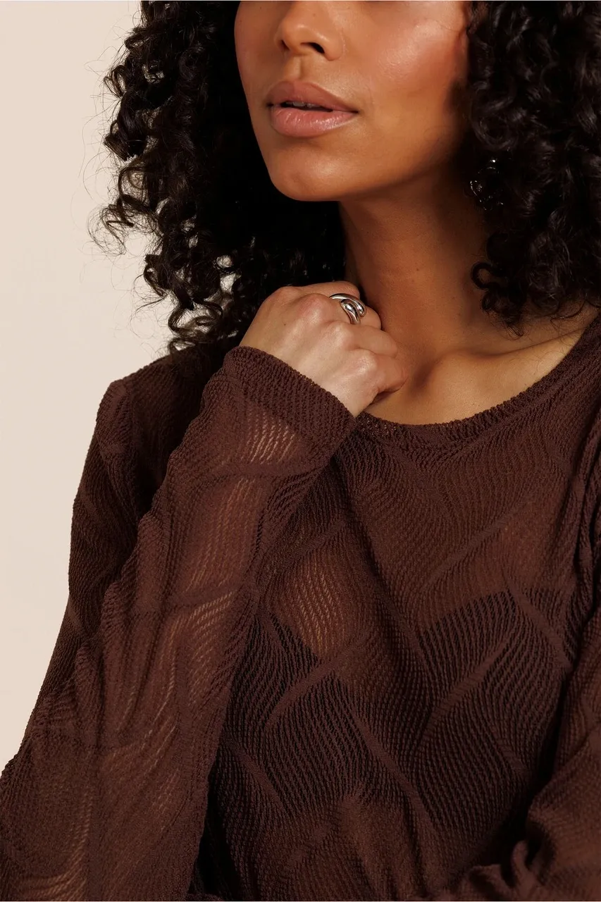 Reagan lace top - Chestnut - Afbeelding 3