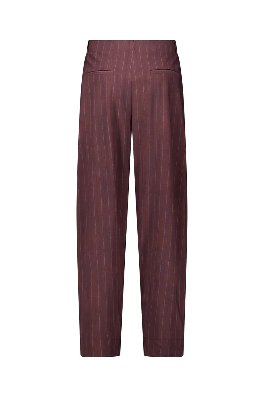 Marlise stripe trousers - chestnut/espresso - Afbeelding 4