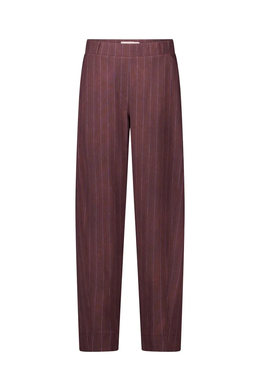 Marlise stripe trousers - chestnut/espresso - Afbeelding 5