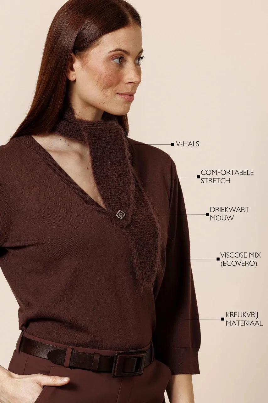 Truida 3/4 pullover - Espresso - Afbeelding 3