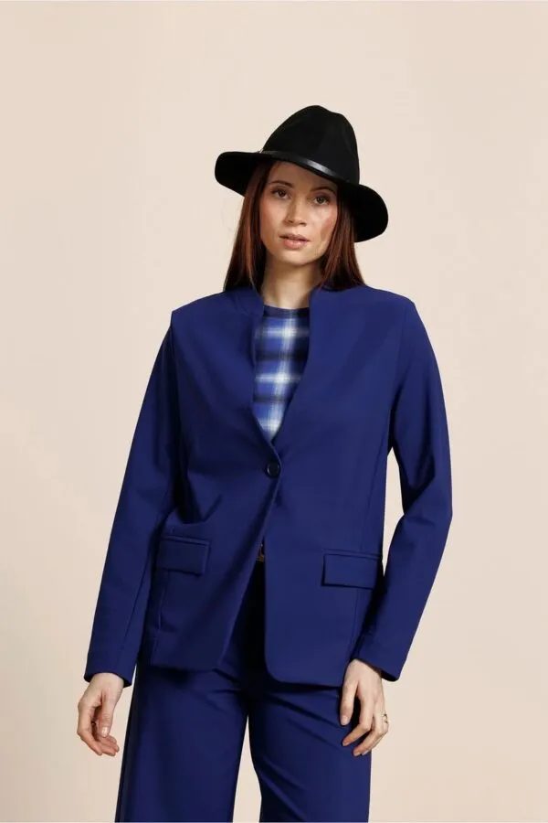 Marita bonded blazer - Ink Blue