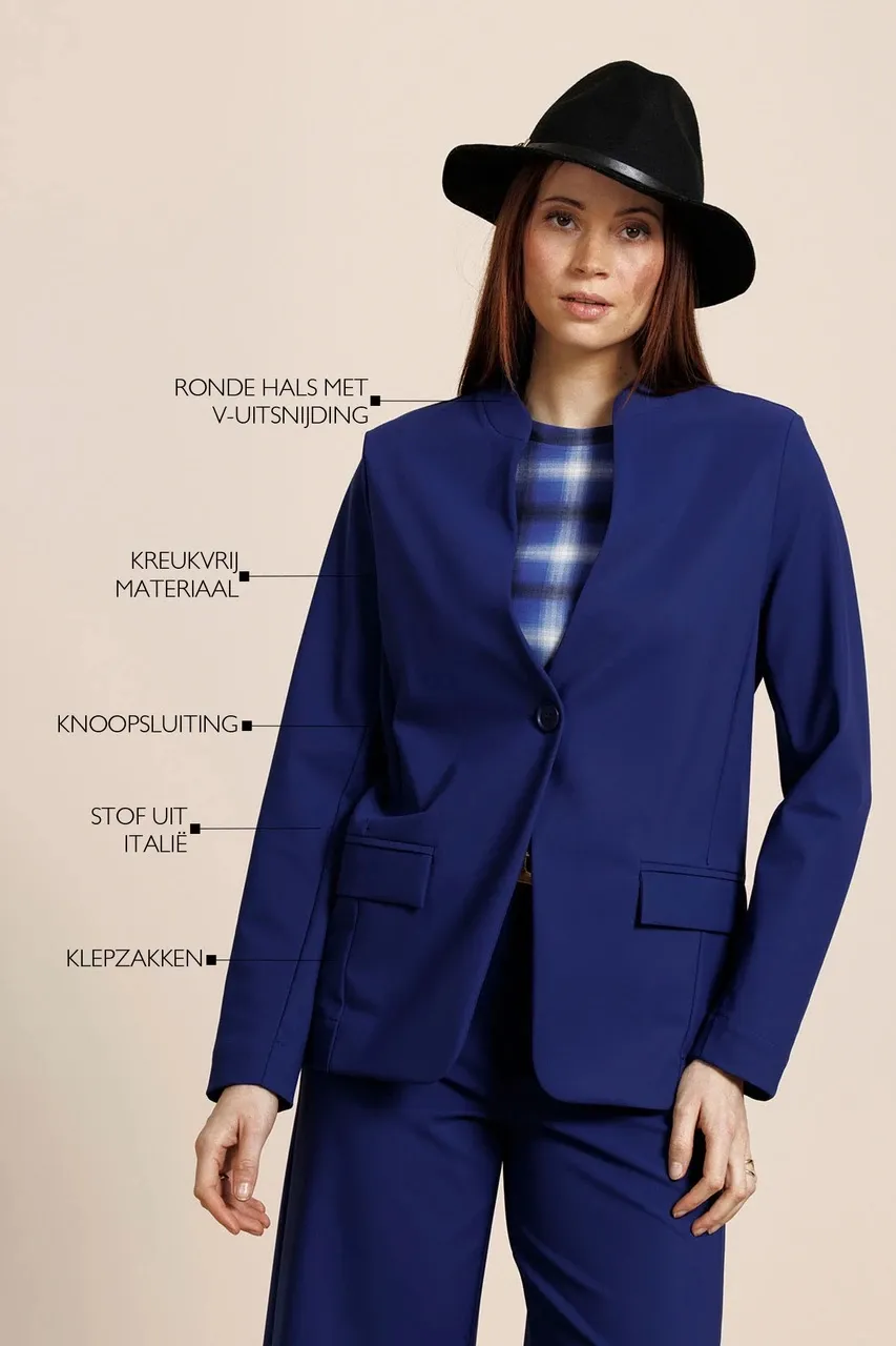 Marita bonded blazer - Ink Blue - Afbeelding 3