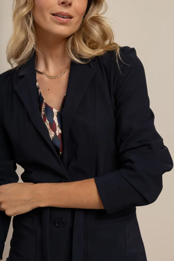 Elin bonded blazer - Blauw
