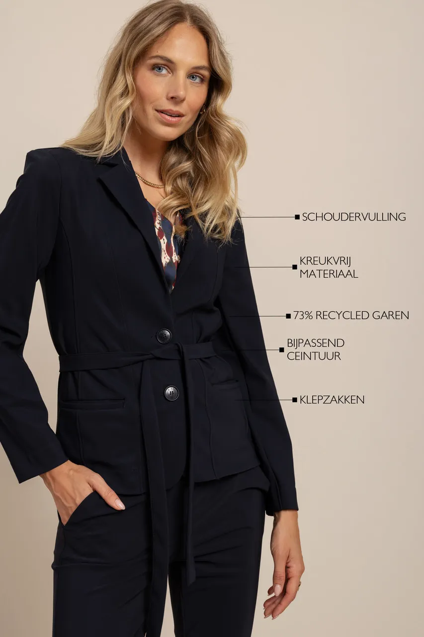 Elin bonded blazer - Blauw - Afbeelding 4