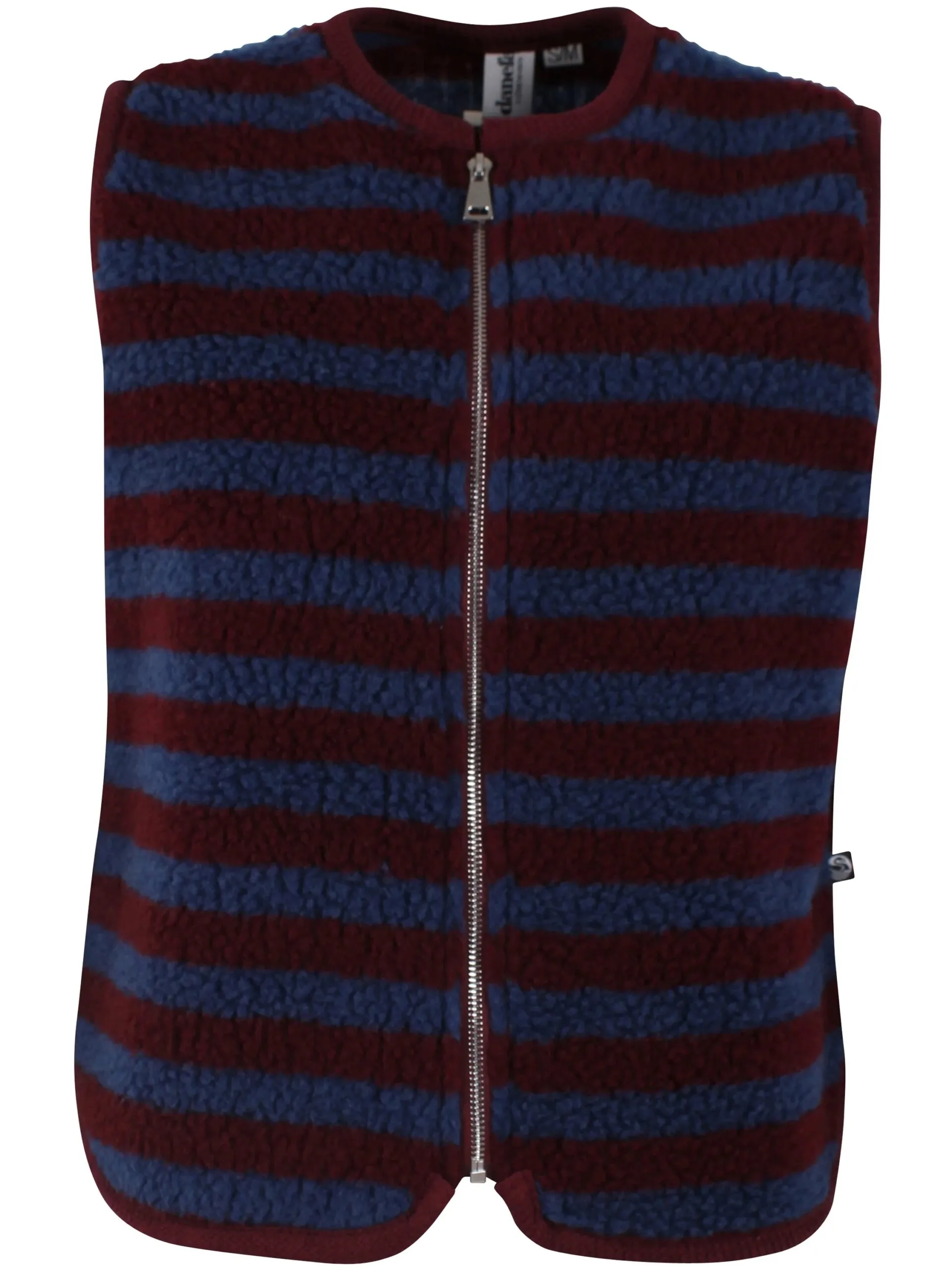 Danecubist Fuzzy Wool Stripe Fleece Vest - Dark Wine/Porcelaine - Afbeelding 5