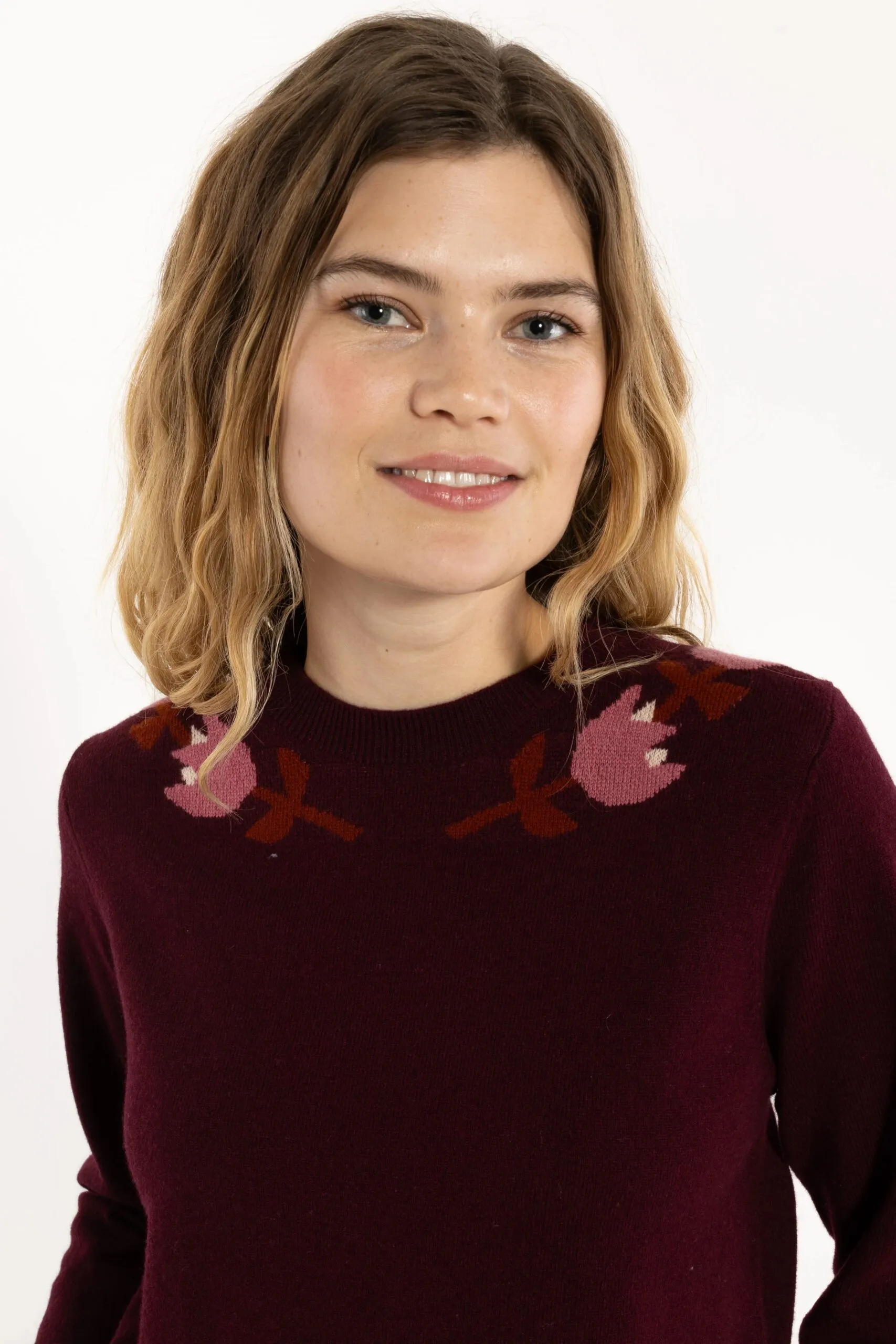 Danevibe Merino Wool Sweater - Dark wine - Afbeelding 3