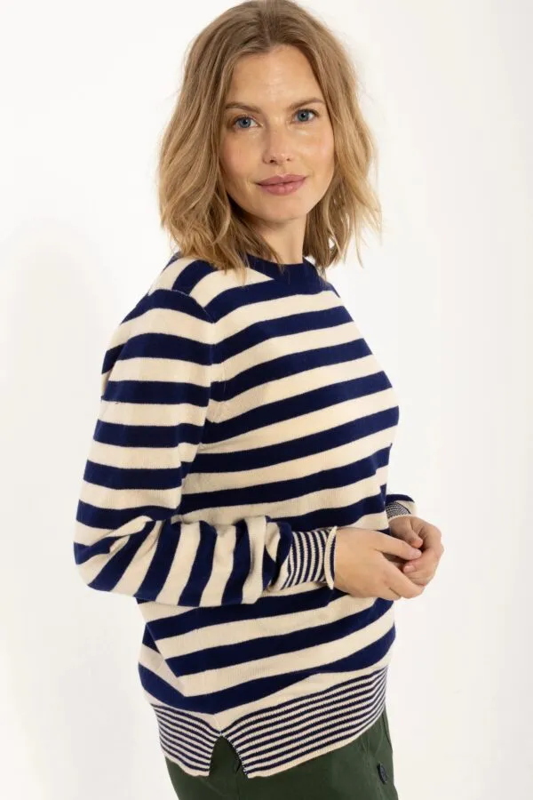Daneletter Merino Wool Sweater - Deep Blue