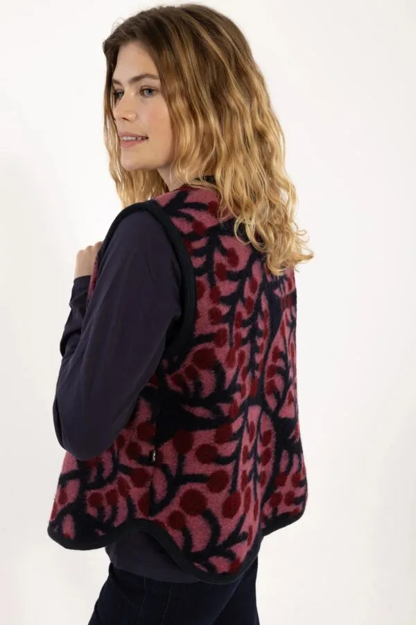 Danecobra Wool AOP Vest - cherry