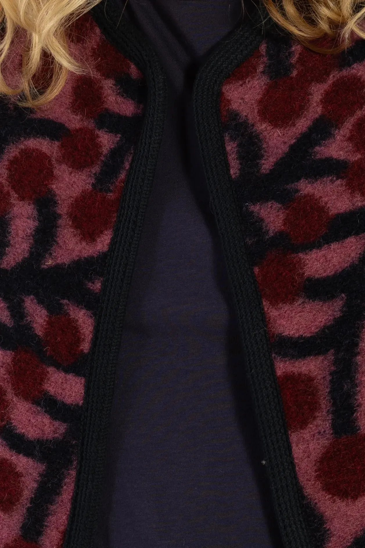 Danecobra Wool AOP Vest - cherry - Afbeelding 5