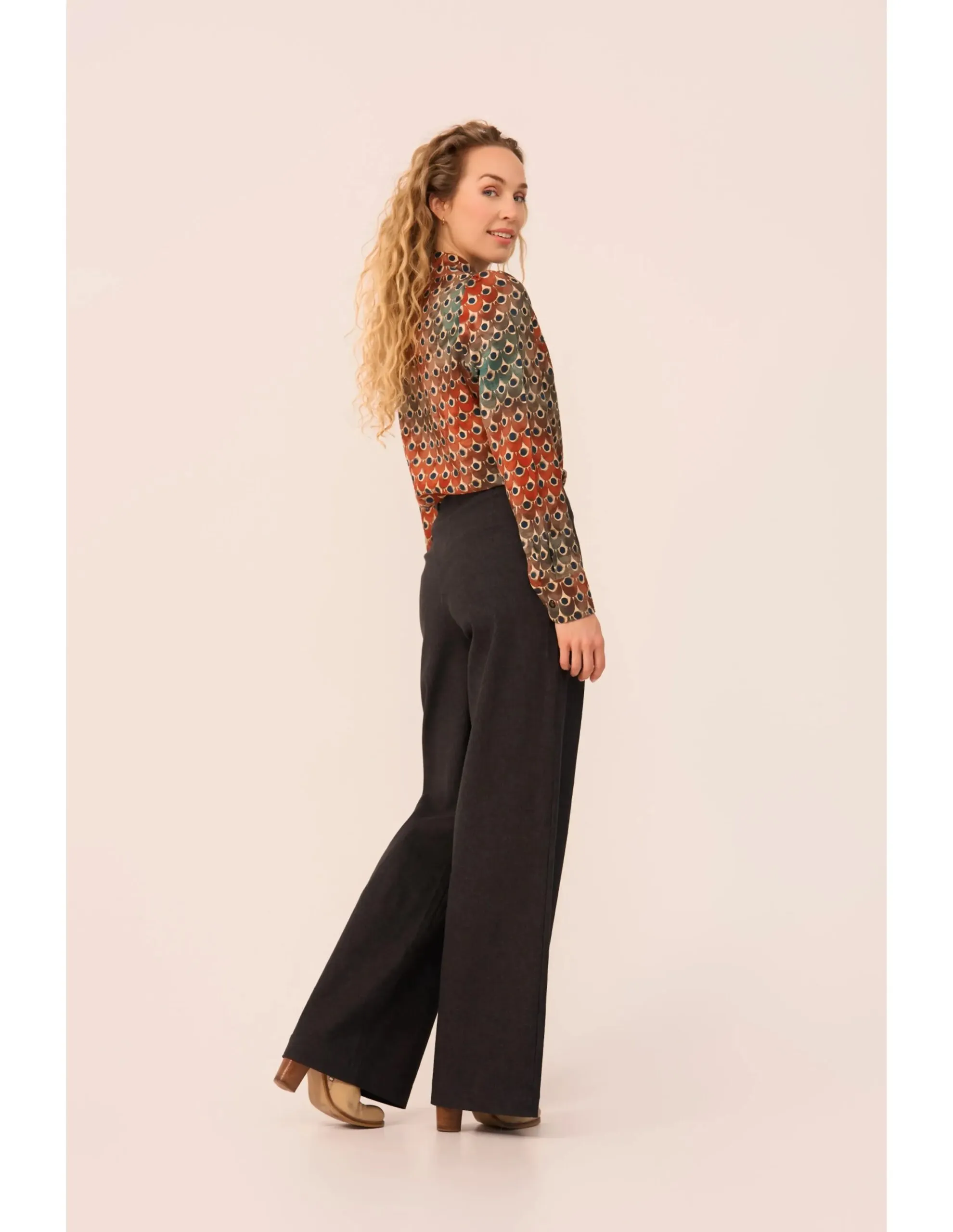Classic Blouse Peacock Crepe Viscose - Multi color - Afbeelding 3