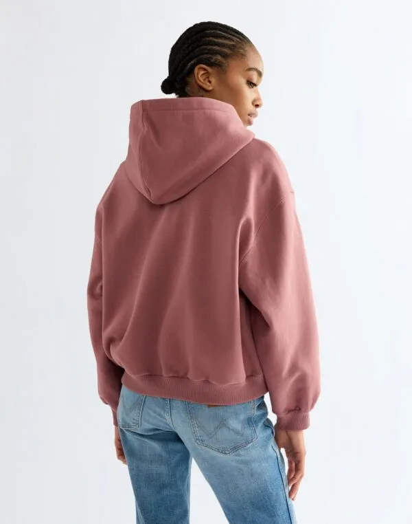 Oversized Zip Up - ROSE BROWN