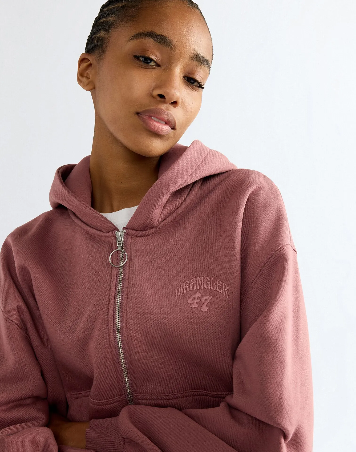 Oversized Zip Up - ROSE BROWN - Afbeelding 3